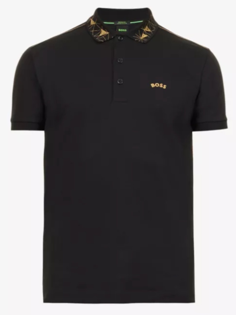 Men's - BOSS Logo-print embroidered-collar cotton-jersey polo shirt - Size XL